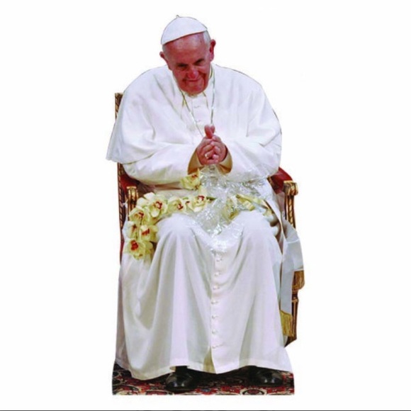 POPE FRANCIS SITTING CARDBOARD CUTOUT